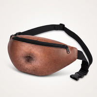 Hank dad bod bag, brown skin belly print