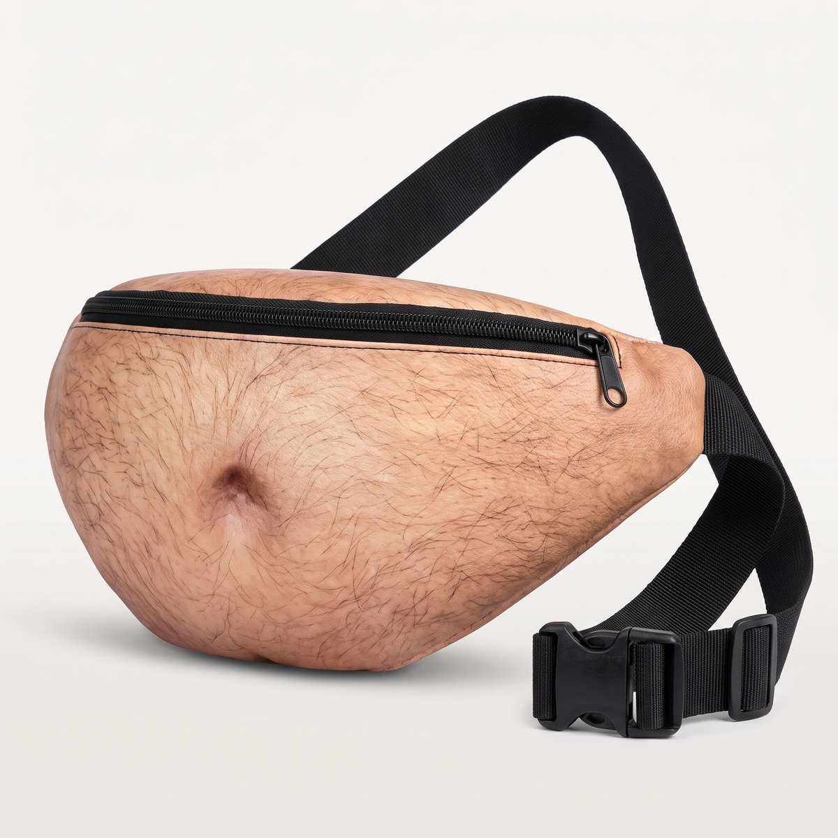 Hank dad bod bag, hairy belly print